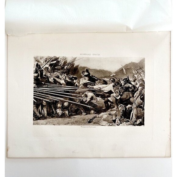 Arnold Winkelroed At Sempach Swiss Austrian War Gravure Victorian 1894 Art DWS11 - Picture 2 of 3